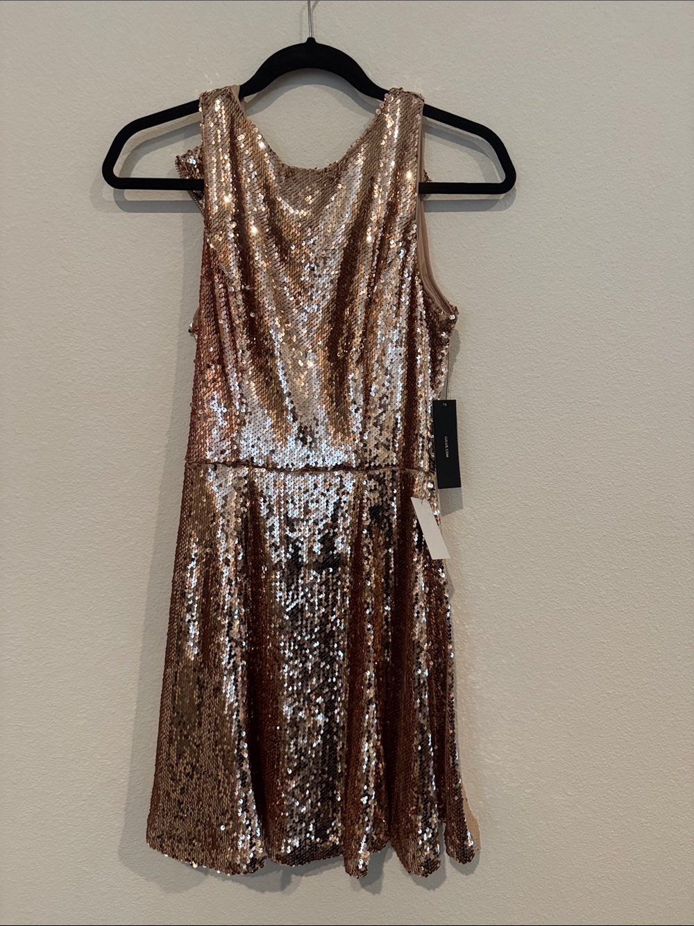 Lulu's Gold Sequin Sleeveless Cocktail Dress